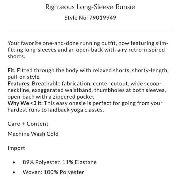 NWOT FP Movement Righteous Long-Sleeve Runsie - Picture 7 of 8